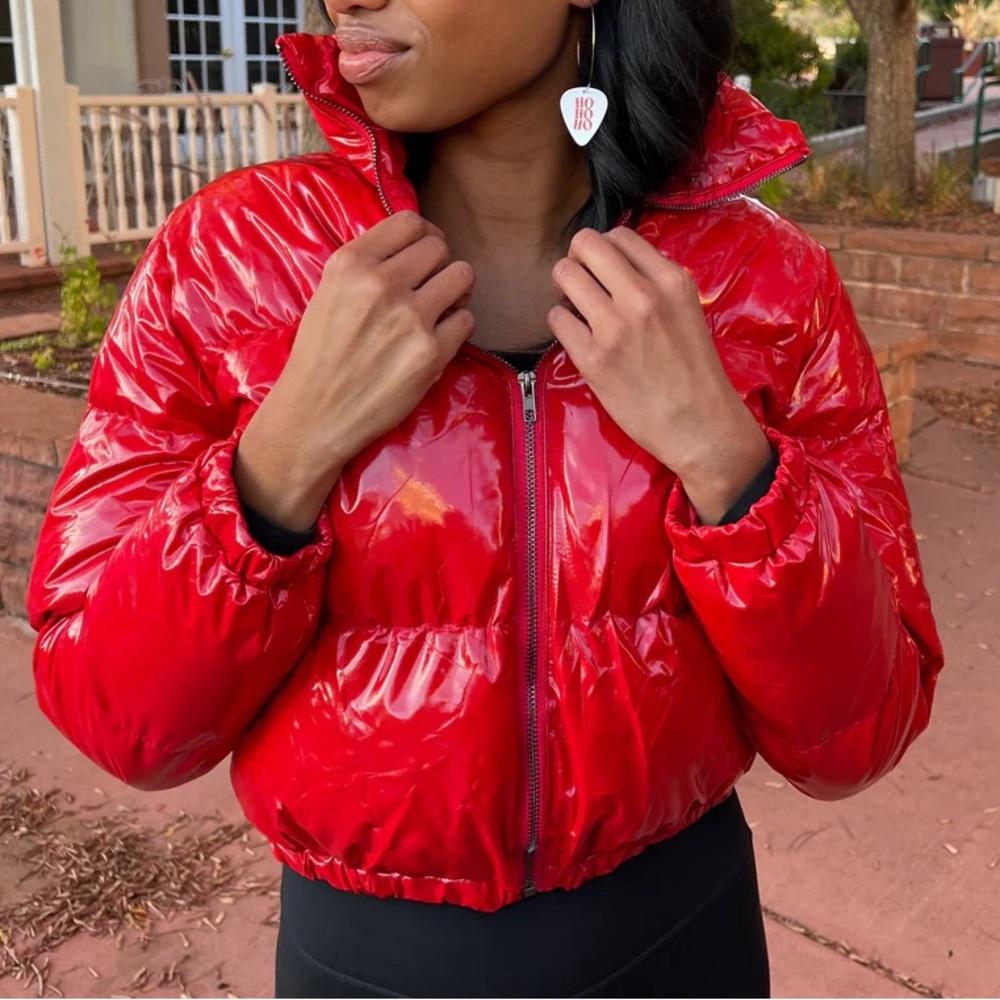 Vibrant Red Women's Puffer Jacket